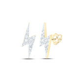 1/6CTW-DIA NK BOLT LIGHTNING STUD EARRING